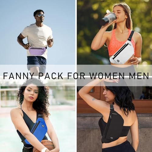 Fanny Pack for Women Men,Crossbody Fanny Pack Water Resistant Sports Waist Bag Pack, Belt Bag for Travel Hiking Running - color: 1pack-bluedigital