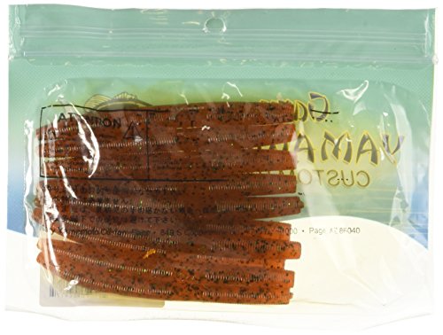 Gary Yamamoto YAM - color: PUMPKIN W/ BLACK & GREEN FLAKE, size: 4 Inch