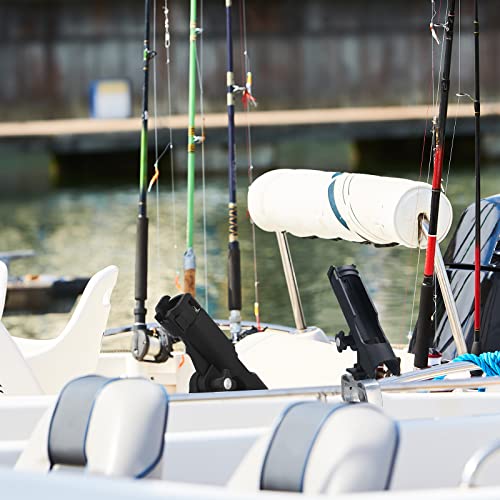 4 Pcs Fishing Boat Rods Holder 360 Degree Adjustable Folding Fishing Pole Holders with Large Clamp Opening for Boat Trolling Holder Pole Stand Rack Rod Bracket for Kayak Canoe Dock