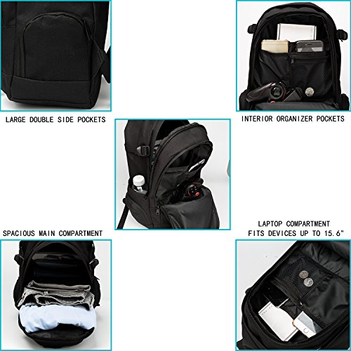 rickyh style School Backpack Travel Bag for Men & Women Lightweight College Back Pack with Laptop Compartmen - color: 01nfen