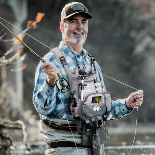 Ultimate Lightweight Fly Fishing Chest Pack - Water-Resistant Specialized Gear Storage with Quick-Access Design for Streamside Adventures
