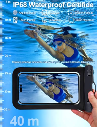Famoby 10 Pack Multicolor Waterproof Phone Pouch,Cell Phone Waterproof Case Dry Bag,Protection Level: IP68,Beach Cruise for iPhone,Samsung,and More,Lanyard Included,(Fits Up to 8.3"),Multicolor 10Pack - color: Multicolor 9B 10 Pack
