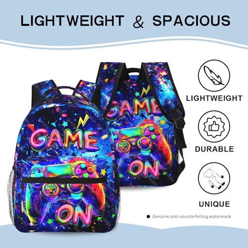 Video Game Backpack for School Boys Graffiti Gaming School Bookbags for Kids Gothic Skull Backpack for Preschool Kindergarten Bookbags Nursery Daycare - color: Game 01