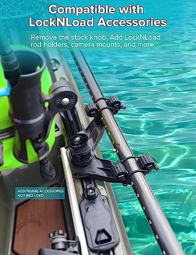 Kayak Paddle Holder, Kayak Accessories for Fishing, Dual Head Kayak Track Mount Accessories, Offset Paddle Holder for Kayaking, Kayak Rail Accessories - style: Offset Paddle Holder