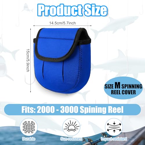 Fishing Spinning Reel Covers Case for 2000-6000 Series Baitcasting Trolling Fishing Reels Protective Bag Case Pouch Sleeve Gloves - color: Blue, size: 2000-3000 Spinning Reel
