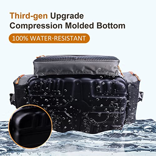 Fishing Tackle Box Bag - Fishing Bags for Saltwater or Freshwater (#Grey) Fishing Tackle Bags - Padded Shoulder Strap - Tackle Bag for 3600 3700 Tackle Box - color: Grey-Large (20"L*11.8"W*9.8"H)
