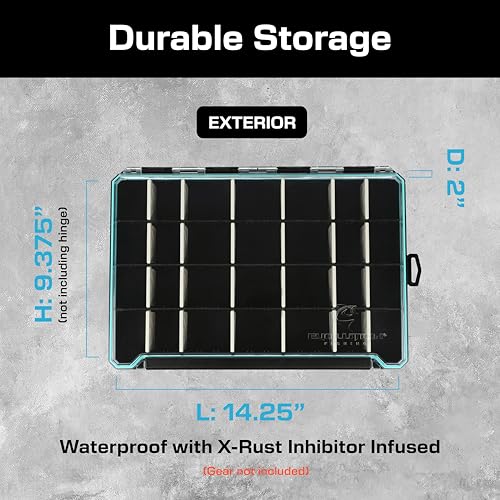 Evolution Fishing BallistiX 3.7 Tackle Tray - Waterproof, Anti-Corrosion, Single Latch, Clear Polycarbonate Lid, Lure Box, Tackle Storage Box, Removable Dividers
