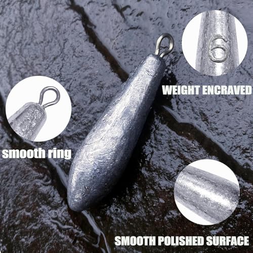 Drop Shot Fishing Weights Sinkers for Saltwater Freshwater Fishing - style: 16 Ounce-2pcs