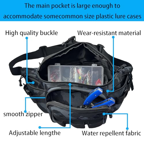 Fishing Fanny Pack for Men -Fishing Fanny Pack-Lightweight and Fishing Sling Pack - color: brown2