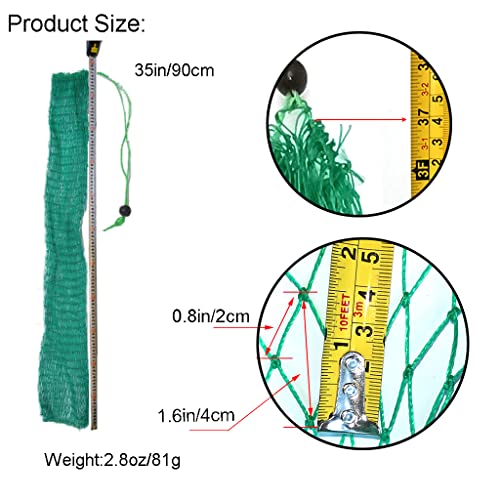 Fishing Net Bag Foldable Fishing Keep Net Diving Bag 4/5 Inch Mesh 35 Inch Length Fishing Net