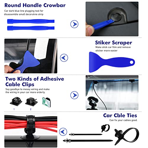 GLK 248pcs Trim Removal Tool, Pry Tool, Door Panel Removal Tool Kit | Fasteners Remove Tool with Car Retainer Bumper Clips, Automotive Hook Set, blue - color: Blue