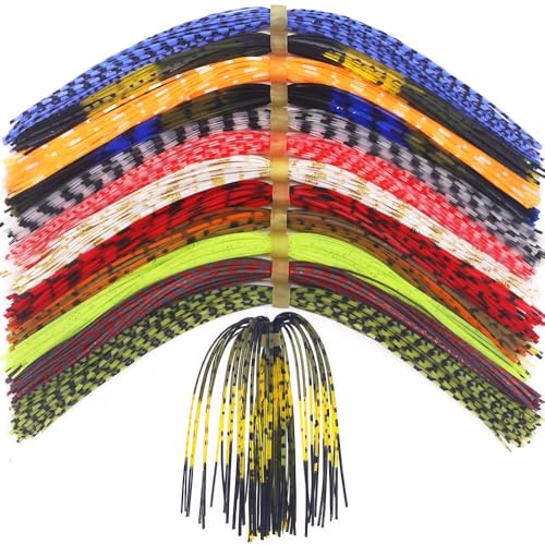 Rubber-Legs-Fly-Tying-Materials-12-Colors-Silicone-Legs-for-Fly-Tying-Flies & Jigs Trout Bass Panfish Lure Making Supplies Kit - color: 12 Classic Colors Set