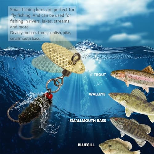 Dovesun Fly Fishing Lures Fly Fishing Flies Wet Fishing Flies Fishing Lures Fishing Spinner for Bass Sunfish Pike Trout 5PCS/10PCS - color: Flies-10pcs, size: Hook Size 14#