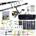 Goture Fishing Rod and Reel Combos,1.8M-2.7M Telescopic Fishing Pole Spinning Reel Line Lures Set with Carrier Bag,Telescopic Rod Kit for Starter Travel Saltwater Freshwater Gear Gift - color: A3:Fishing Pole Kit with Carrier Bag, size: 9 ft/2.7 m