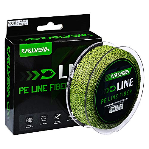 Braided Fishing Line, Abrasion Resistant Zero Stretch Braided Lines 4/8 Strands Super Strong Superline 6Lb -100Lb Test 109/328/547/1094/2187 Yards - color: Yellow/Black(4 Strand), size: 25 LB (547 Yards)