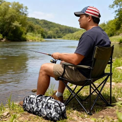 Portable Fishing Rod Bag Collapsible Fishing Bag Large Capacity Outdoor Nylon Carrying Case - size: 40CM Lenght-Black