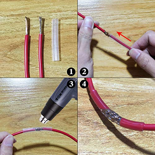 XHF UL Listed 3/32" 3:1 55Ft Waterproof Clear Heat Shrink Tubing Marine Grade Wire Cable Adhesive Lined Tube Insulation Seal Against Moisture Corrosion and Air Leakage - color: Clear, size: (2.4mm(3/32"))-55ft