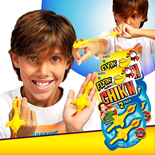JA-RU Finger Slingshot Chickens (2 Packs 4 Units) Rubber Sling Chicken Flick Chicken Flying Chicken Flingers Stretchy Toys For kids Party Favors 426-2 - color: Sling a Chicken, size: 2 Packs