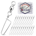 30PCS High Strength Fishing Snap Swivels – Stainless Steel Ball Bearing Barrel Swivels, Corrosion Resistant Fishing Connector Clips for Freshwater and Saltwater - size: 3#