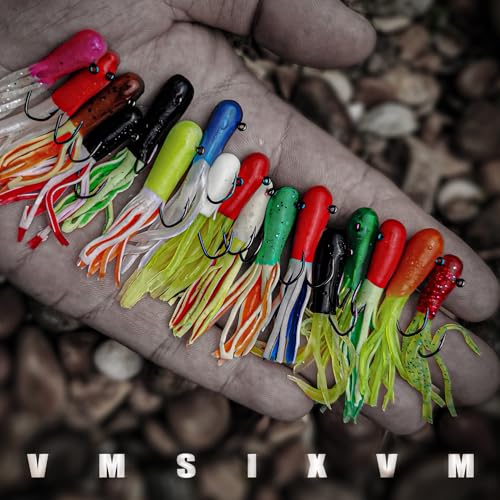 165 Pcs Tube Lures Crappie Lures with Jig Heads Soft Plastic Baits for Bass Fishing, Tube Worms Jigs Hooks Rigs Swimbait for Freshwater Saltwater - color: A1-165 Pcs, Neon Blaze, Green Viper, Hot Pepper, Golden Sunset, Soft Whisper, Bright Fusion, Tropica