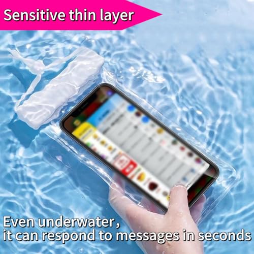 1PCS Waterproof Phone Case - Universal Fit for iPhone 14/13/12 & Android Phones - Submersible Up to 100ft for Kayaking, Fishing, Rain,etc.(Black/White/Pink) (White) - color: White