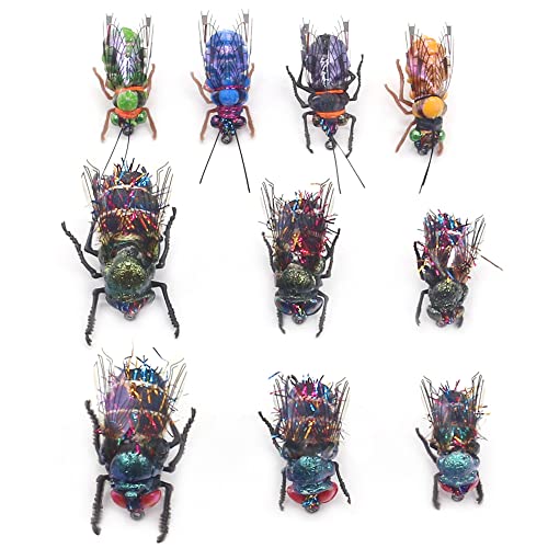 YZD Realistic Fly Fishing Dry Wet Nymph Trout Flies Topwater Lures for Freshwater Saltwater High Simulation Hand Tie Lure Kits - color: 21-A-02
