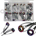 QualyQualy Fishing Rod Tip Repair Kit 40pcs/75pcs Fishing Rod Guides Stainless Steel Ceramic Ring Rod Tip Guide Replacement Baitcasting Fishing Rod Repair Kit - color: C - Rod Tip 40Pcs