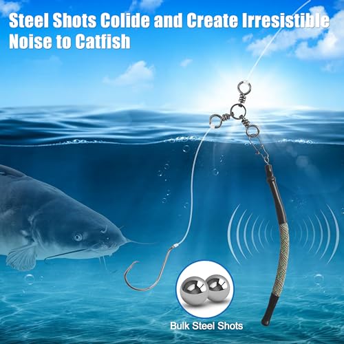 Dragging Weights for Catfishing, 5pcs Rattle Snake Dragging Weights No Snag Sinkers Dragging Drift Weight for Trolling Drifting Bottom Bouncing Snagless Catfish Sinkers Tackle Gear - style: 2oz-5pcs