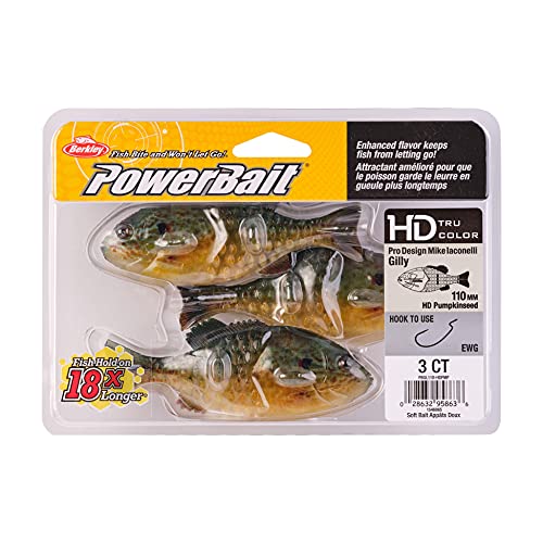Berkley Powerbait Gilly Fishing Soft Bait - color: HD Pumpkinseed, size: 110mm