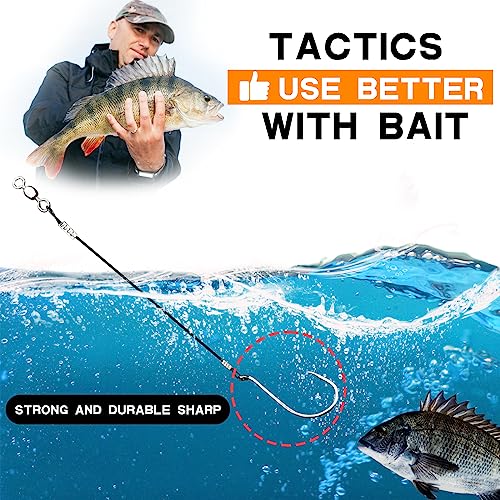 Circle Hooks Rigs,Steel Catfish Hook Rig,Octopus Fishing Hook with Leader,Fishing Circle Hook Wire for Saltwater Freshwater - size: 1/0-28pcs