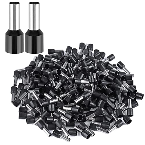 XHF 200 PCS AWG 6/16mm² Wire Ferrules Insulated Copper Crimp Connectors, Crimp Pin Cord End Terminals Black - color: 200 PCS AWG 6/16.0mm²Black