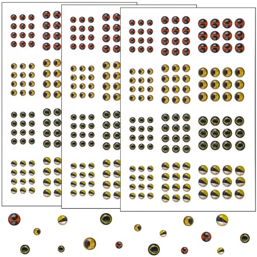 Bionic Fish Eyes for Lures Fly Tying Material Realistic Fish Eyes for Fishing Baits DIY Jigs Fishing Lure Making Supplies - style: 432pcs-4/5/6mm