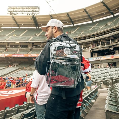 WOLFpak 15L Slim Tactical Gym Backpack - Durable 1000D Waterproof Oxford Material | Minimalist Daypack w/Laptop Pocket & Dual Cup Holders | Great for Travel & Everday Carry | (Clear) - color: Clear