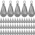 Landhoow Bell Sinkers Weights Casting Swivel Bell Sinkers Fishing Weights Rig for Ocean Saltwater Freshwater Surf Bass Fishing Casting Gear Tackle - size: 1/2oz