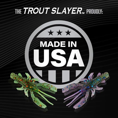Trout Magnet Trout Slayer 28 Piece Fishing Kit, Includes 20 Crawdad Bodies and 8 Size 6 Long Shank Hooks, Great for Small Streams and Lakes, Catches All Species, White