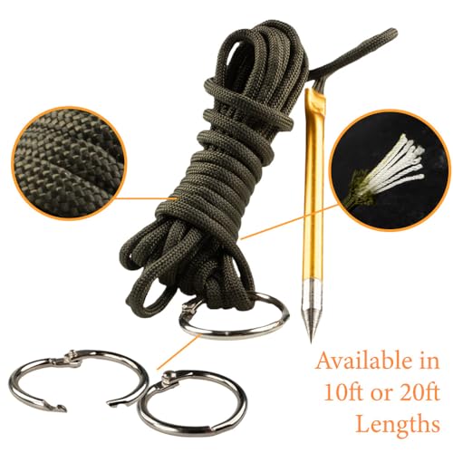 Fish Stringers – 10- & 20-Foot Lengths – 30+ Colors to Choose from! - color: Black Widow, size: 10 feet