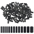 Fishing Crimp Sleeves, 100pcs Single Barrel Crimp Sleeves Brass Copper Crimping Loop Sleeves Black Oxidized Fishing Line Crimps Tube Connector Wire Leader Rigging Tackle - size: Inner Dia 2.1mm-100pcs