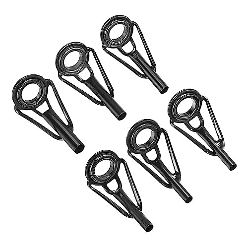 PATIKIL Fishing Rod Tip Repair Kit Stainless Steel Pole Ring Guide Replacement for Saltwater Freshwater Fishing - color: Black, size: 1.8-2.8mm