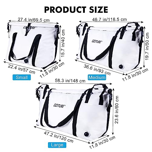 Goture Insulated Fish Cooler Bag,Travel Insulated Cooler Bag,Monster Leakproof Fish Kill Bag, Portable Small/Medium/Large Cooler Bag for Outdoor Travel Camp Beach Picnic with Drain Plug