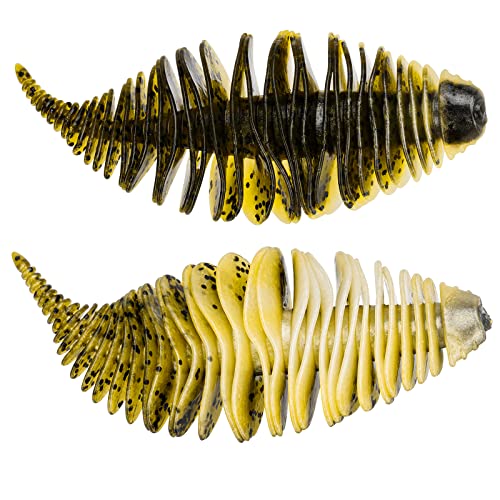 THKFISH Soft Swimbait 5/6 PCS or 15/18 PCS Soft Plastic Fishing Lures Bass Lures Swim Baits Lures for Bass Fishing Worms for Bass - color: color2#, size: 3.15in-6pcs