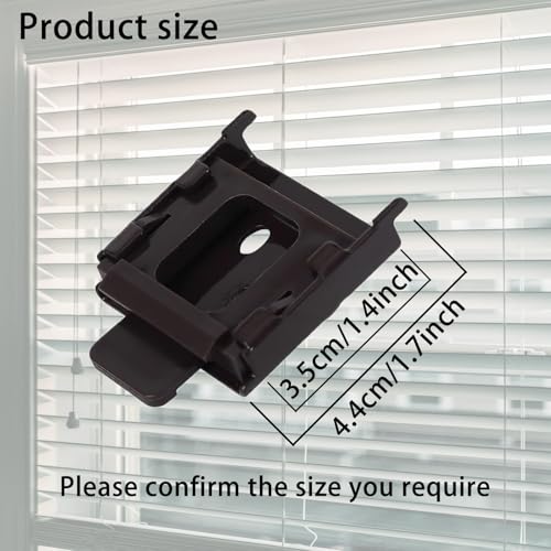 coolaroo Replacement Parts - Outside Mounted Blinds Curtain Rod Bracket Attachment, Vertical Blinds Replacement Parts, Deer Blind Brackets & mini Blind Brackets for Blinds Replacement - color: Brown, size: 2 SET