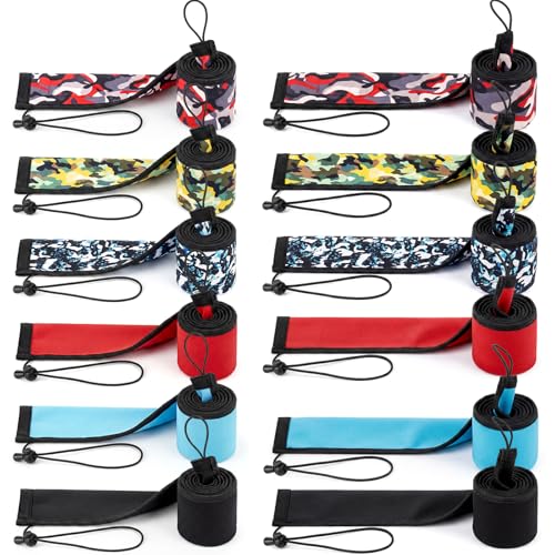 Outus Neoprene Fishing Rod Sleeves, 2.5MM Thick Tangle-Free Covers, Protective Sock for Spinning Casting Rods, Travel Storage - color: Solid Color, size: 65",58"