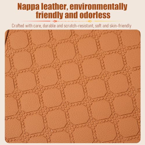 Car Seat Back Organizer, 4-in-1 Backseat Headrest Storage Box with 2 Cup Holder Hooks Tissue Box, Multifunctional Seat Back Storage Organizer for Hold Phones Drinks Bags, Universal Fit (Brown) - color: Brown