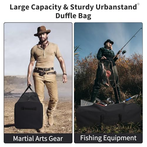 Urbanstand 48 Inch Extra Large Duffle Bag for Travel, Sports Gear Storage Bag with 2-way Lockable Zippers, Long Canvas Duffel Bag for Tent Camping tripod (Black 48inch 2Pack) - color: Black, size: 48inch 2Pack