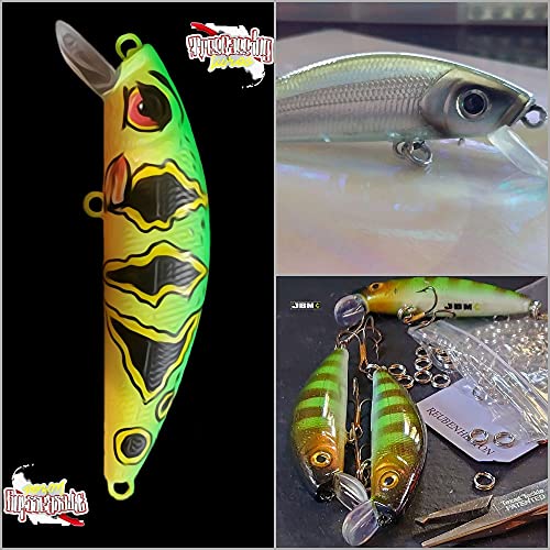 Blank Unpainted Minnow Crankbait Topwater Lipless Jerkbait Fishing Lures - color: UPM219P10