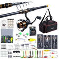 Goture Fishing Rod and Reel Combos, 1.8M-2.7M Carbon Fiber Telescopic Fishing Pole with Spinning Reel, Lures Set, 900D Carrier Bag, Travel Full Kit for Freshwater Saltwater, Beginners & Anglers - color: C1:Fishing Kit with Carrier Bag, size: 7FT/2.1M
