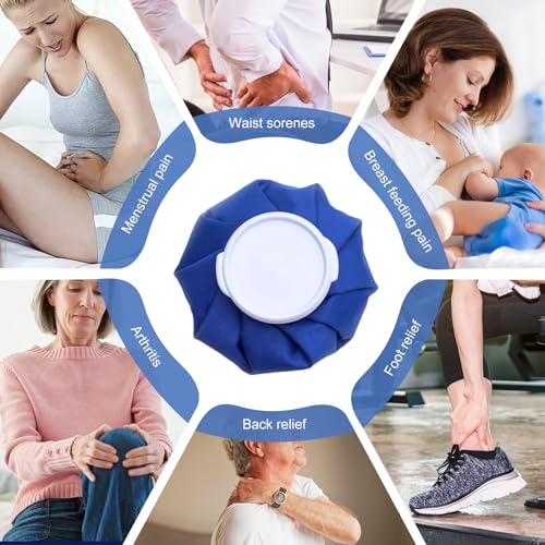Ice Bags for Injuries [9 in], 3rd Gen Reusable Ice Packs, Hot & Cold Therapy Pain Relief, Ice Bag No-Leak & Waterproof, Traditional Ice Pack, Versatile & Durable, Blue (9 in) - color: Blue - 9 in