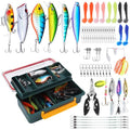 Fishing Tackle Box with Fishing Lures,72Pcs Fishing Lures Kit-Pliers,Topwater Lures,Hooks,Spinnerbaits,Saltwater & Freshwater Fishing Gear and Equipment,Fishing Gifts for Men