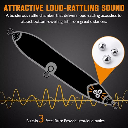 Dovesun Catfish Float Rigs with Catfish Rattles Rattling Catfish Tackle for Bank Fishing Santee Rig 6PCS - color: A-Catfish Rattling Floats * 6PCS