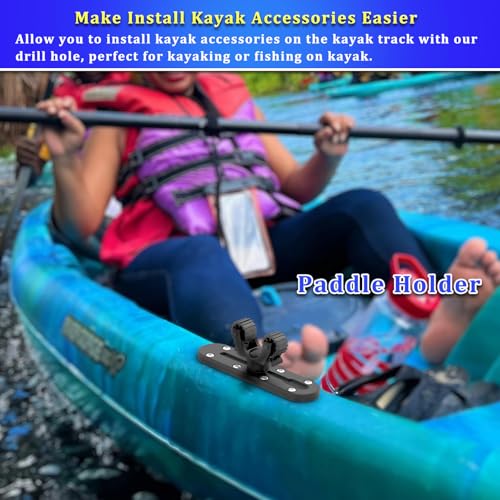 Kayak Gear Track, Kayak Low Profile Track, Kayak Rail, Kayak Accessories Mount Track, Compatible for Fishing Rod Holder, Fish Fider, Cup Holder, Anchor Cleats